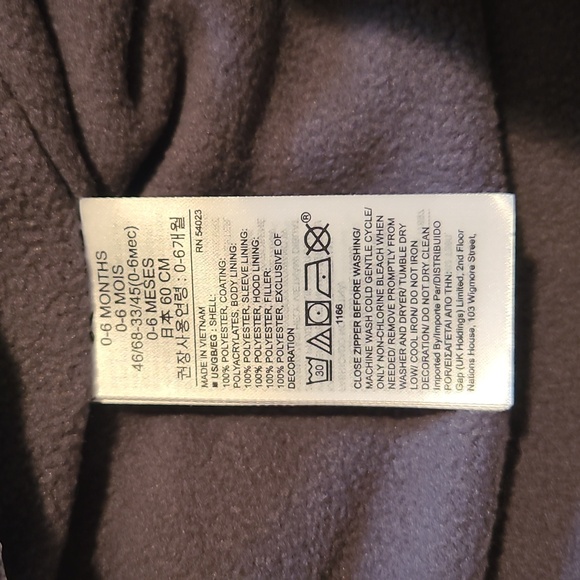 NWOT 0-6 mo Baby GAP Cold Control Ultra Max Snow Suit - Picture 6 of 6